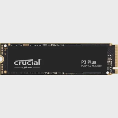 CRUCIAL SSD P3 Plus 1 TB (CT1000P3PSSD8T), M.2 2280 NVMe PCIe Gen4x4, čitanje 5000 MB/s, pisanje 3600 MB/s, 3D NAND, TBW 220 TB (Bulk)