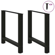 Noge stolića za kavu 2 kom crne 70x(72-73) cm čelik