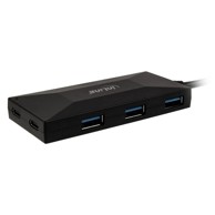 INLINE USB hub 3.2 Gen 1 Hub, USB Type-C, 3 port Type-A, 2 port Type-C, 3A power supply, crni 35398