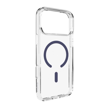 PURO Futrola Lite Mag MagSafe, iPhone 17 Pro Max, prozirna, plavi prsten