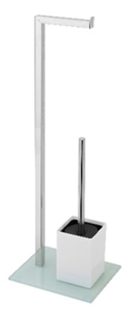 FERIDRAS Držač WC papira i četke 70,5 cm, krom, bijeli