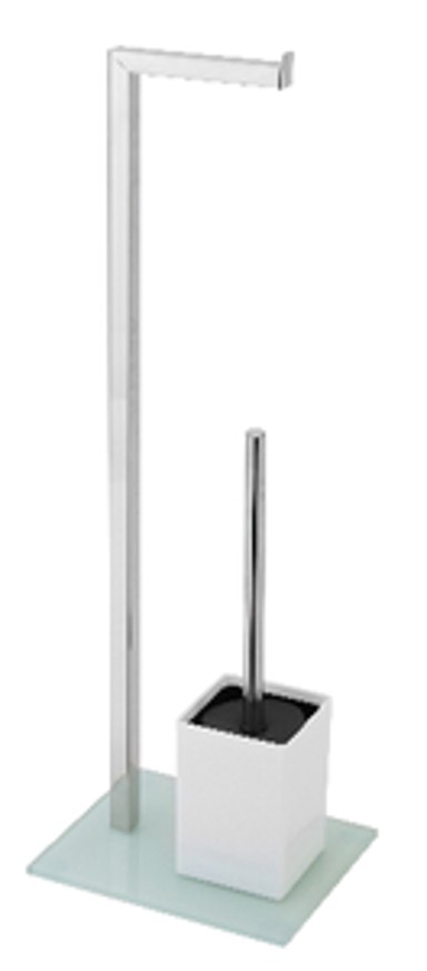 FERIDRAS Držač WC papira i četke 70,5 cm, krom, bijeli