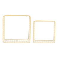 PT LIVING Svijetlo žute željezne police u setu 2 kom 35 cm Reja 