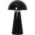 STAR TRADING Crna LED stolna lampa s mogućnosti zatamnjivanja (visina 28 cm) Mushroom 