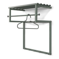  SPINDER DESIGN Zelena/siva metalna zidna vješalica s policom Rizzoli