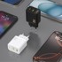 DUDAO Punjač zidni USB-C + USB-A GaN PD QC 25W s kabelom, bijeli