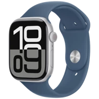 APPLE Pametni sat S10, 46mm, srebrna, plavi gumeni remen, S/M