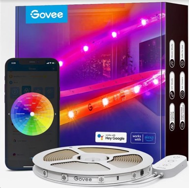 GOVEE LED rasvjeta set RGBIC BASIC, Wi-Fi, Bluetooth, IP 65, 5 m