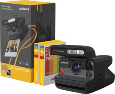 POLAROID Instant fotoaparat Flip, + Color Film Bundle, 8 slika, crna