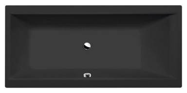 POLYSAN Pravokutna kada, Cleo, 160x75x48 cm, crna mat