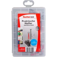 FISCHER Set tipli praktični pomagači za vrt i kuću 71 kom, svijetlosiva/crvena