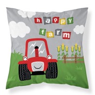 DETEXPOL Pamučna jastučnica za bebe traktor na farmi, 40 x 40 cm
