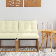 Vanjska srednja sofa, masivno drvo akacije i tekstilna tkanina