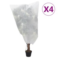 Navlaka za biljke s vezicom, flis, 4 kom, 70 g/m², 0,8x0,8 m