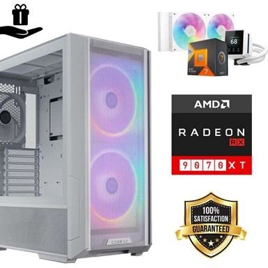FUTURAIT Stolno računalo Elite Gamer / AMD Ryzen 7 7800X3D, 32GB, 2TB SSD + 2TB HDD, AMD RX 9070XT, bez OS-a