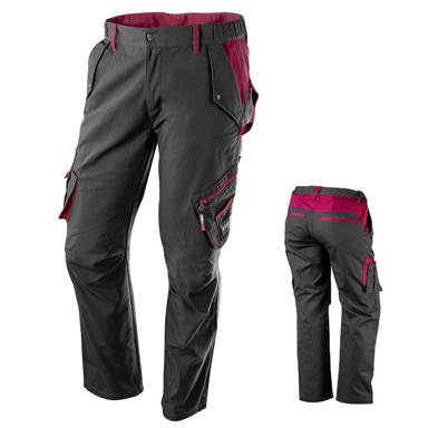 NEO TOOLS Ženske radne hlače, crne, 80-220