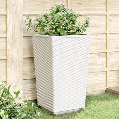 Vrtne sadilice 2 kom bijele 32,5 x 32,5 x 57 cm od PP-a