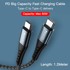 YESIDO Kabel CA-66, tip C na tip C, 60 W, 3 A, 1,2 m