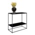 HOUSE NORDIC Pomoćni stol Vita 80x36 cm s crnom pločom stola crni