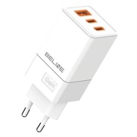 BELINE Kućni punjač BLN3CW65 GaN, 65W, PD3.0/QC3.0, 2xUSB-C/USB-A, bijeli