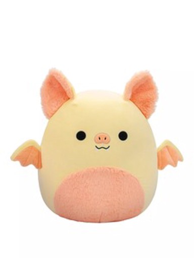SQUISHMALLOWS Plišana igračka Meghan šišmiš s čupavim trbuščićem 40 cm, krem-roza