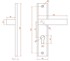 KUCHINOX Kvaka za vrata Floko, aluminij, 72 mm, crna