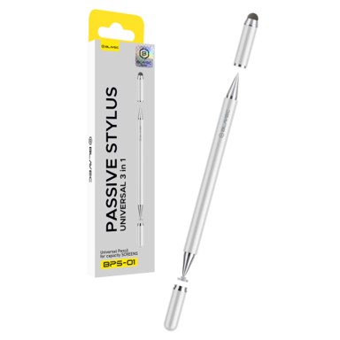 BLAVEC Pasivna stylus olovka BPS-01 za tablet i mobitel, 3-u-1, bijela