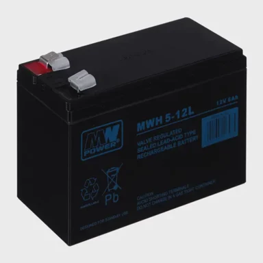 MPL POWER Akumulatorska baterija MWH 5-12L VRLA AGM, 12 V 6 Ah, bez održavanja, crna