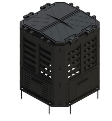 ROJAPLAST Komposter, 360 l, crni