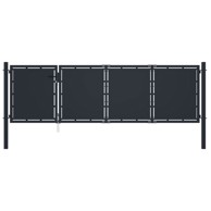 Vrtna vrata čelična 350 x 100 cm antracit