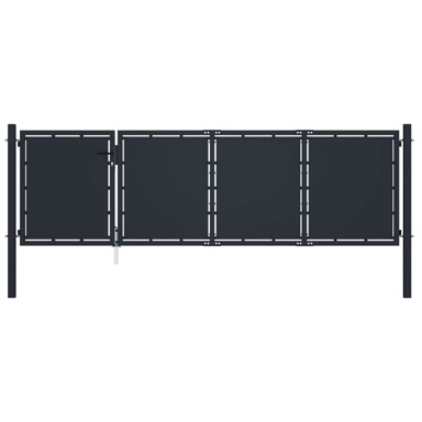 Vrtna vrata čelična 350 x 100 cm antracit