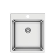 METALAC Sudoper inox standardni/poravnati IDEAL 400B fi 90 sa sifonom 450x505