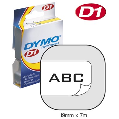 DYMO D1 vrpca, 19 mm x 7 m, crno-bijela