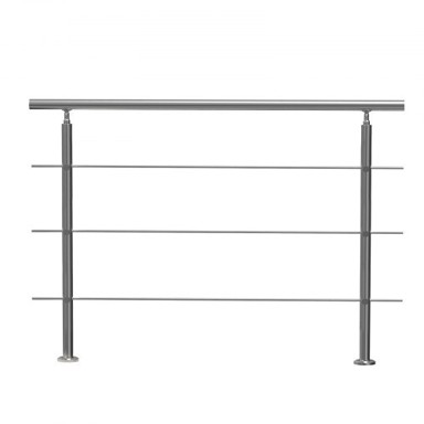 VEVOR Rukohvat, 3 poprečne šipke, 150 x 104 x 106 cm, srebrni