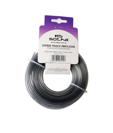 Ojačana rezna struna, kvadratna, 2,7 mm, 15 m