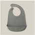 INTERBABY Silikonski podbradak za bebe Petrol Grey, siva