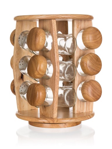 BANQUET Stalak za začine Brillante, drveni, 12/1