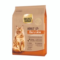 SELECT GOLD Suha hrana za mačke Hair&Skin Adult perad s lososom 2,5 kg