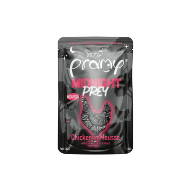 PRAMY CAT Midnight Prey mousse, piletina, 80 g