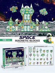 Magnetni građevinski blokovi Svemirska stanica, 108 elemenata