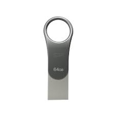 SILICON POWER USB flash stick Mobile C80 64GB USB Type-A / USB Type-C 3.0 (3.1 Gen 1) Titan