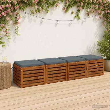 Jastučići za sjedalo Soest 4 kom 40 x 40 x 5 cm melange, plavi