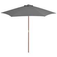 Vanjski suncobran s drvenim stupom, 270 cm, terakota