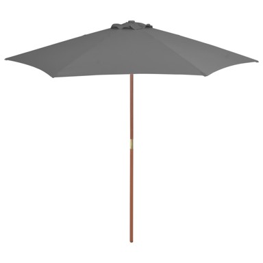 Vanjski suncobran s drvenim stupom, 270 cm, terakota