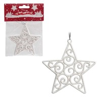 Božićna zvijezda 10 cm, bijela, 2/1 pak  