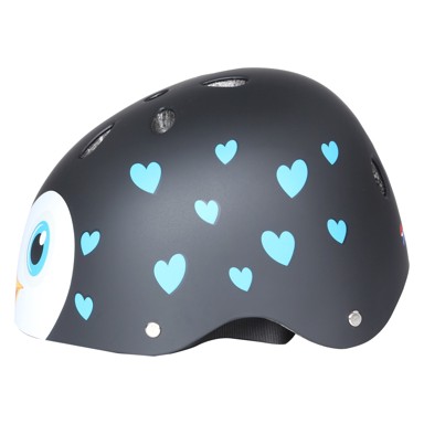 STREET JAM Kaciga Pingvin, crna i bijela