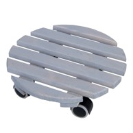 ESSCHERT DESIGN Drveni mobilni stalak za tegle za bilje ø 29 cm (visina 8 cm), drvo, prirodna, Indoor