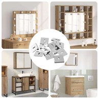 Držač za ogledalo 340 kom 35 x 30 x 8,3 mm, čelik, nikl