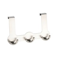 WENKO Vješalica za vrata s 3 kukice u srebrnoj boji Rondo