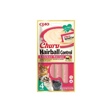 CIAO Poslastica za mačke Churu Hairball, piletina, 4x14 g